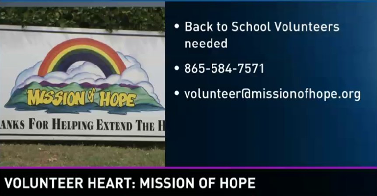 WBIR Volunteer Heart: Mission of Hope